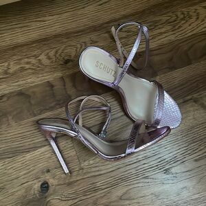 Brand New Schultz Joenn Metallic Rose Pink Strappy Heels